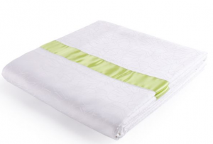 貢緞被套、雙排豎向布帶